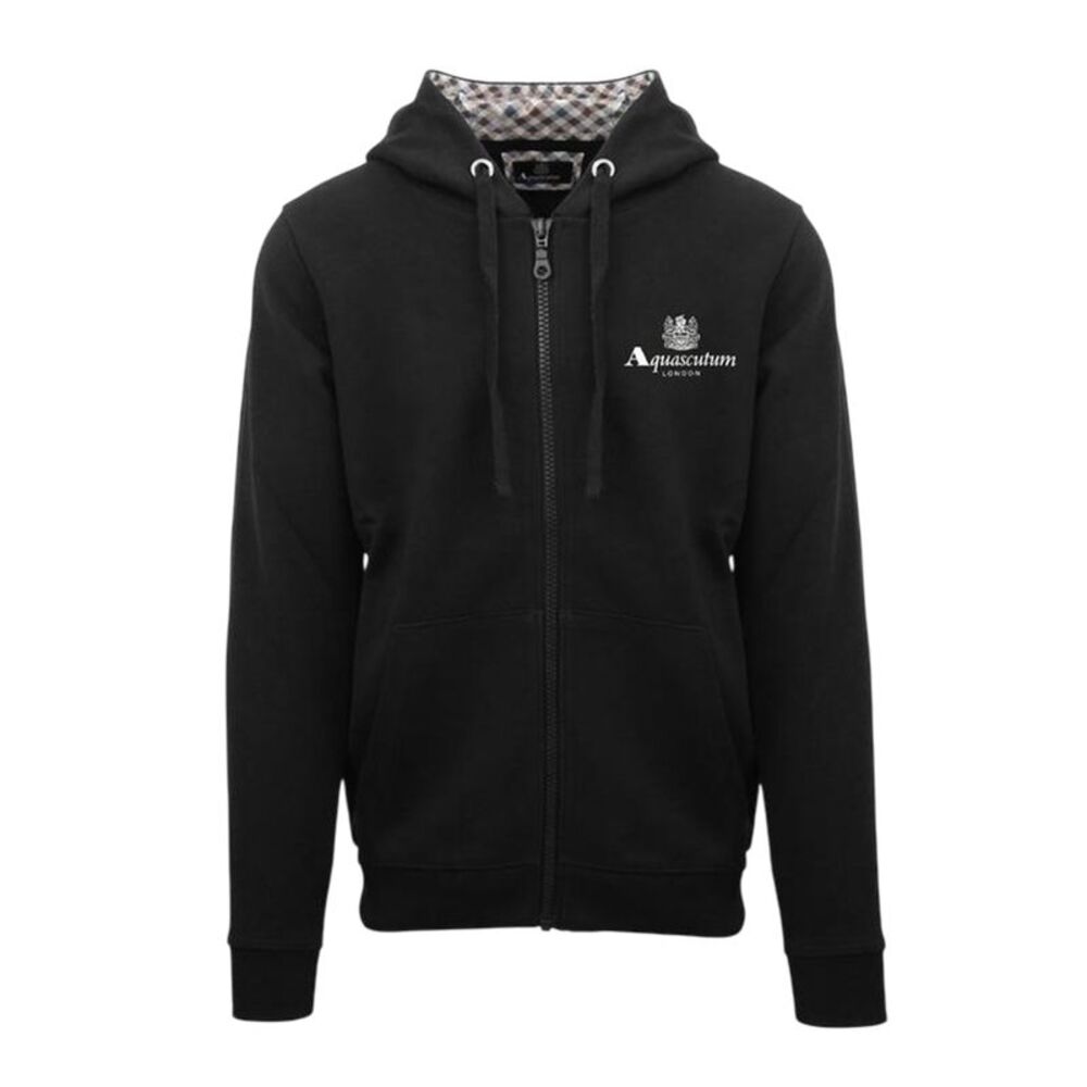 Aquascutum Mens Active Full Zip Hoodie / Black